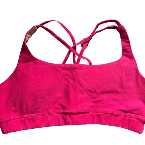 Bright Pink Lululemon Padded Sports Bra - Picture 1 of 2